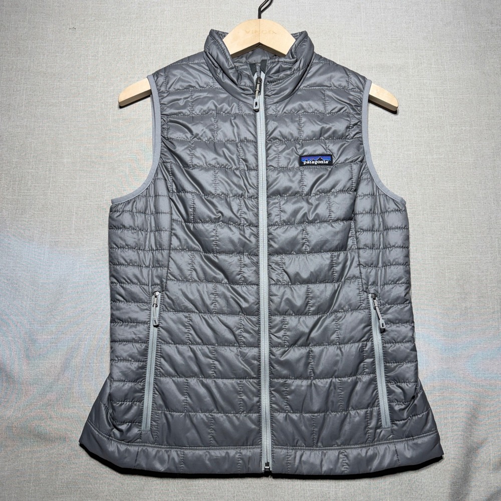 Patagonia Vest Women Small Gray Nano Puff 84247 Gorpcore Outdoor
